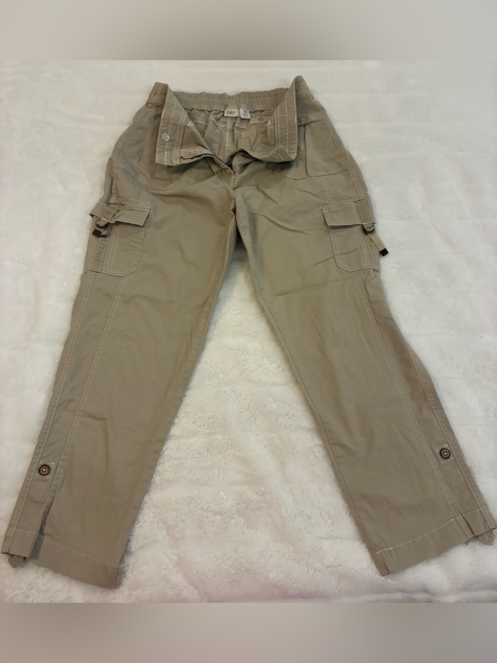 Women’s Cato Brand Casual Cargo Pants in Khaki Size 10